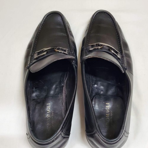 Bruno Magli Mikko Black Leather Moc Toe Horse bit Loafer Shoes Men Size 11 1/2M - Picture 8 of 13