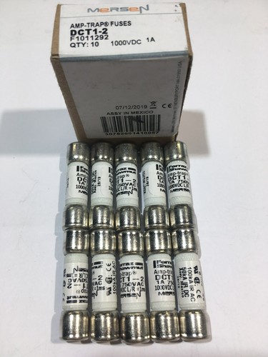 FERRAZ SHAWMUT MERSEN DCT1-2 1A 1000VDC Amp Trap Fuse JPSF671 Pack of 1/5/10 - Picture 1 of 4