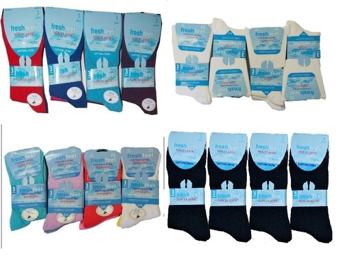 Nicht elastische Damensocken Damen Diabetiker Baumwollsocken geschwollen 4-7 L-576 Set - Bild 2 von 16