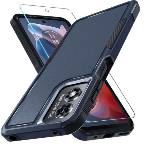 Funda protectora de alta resistencia con protector de pantalla para teléfono Motorola Moto G Play 2024 - Imagen 44 de 51