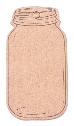 Kraftpapier Geschenkanhänger Etiketten Preisschilder Glas 50 Stück SERAJOSY - Bild 1 von 2