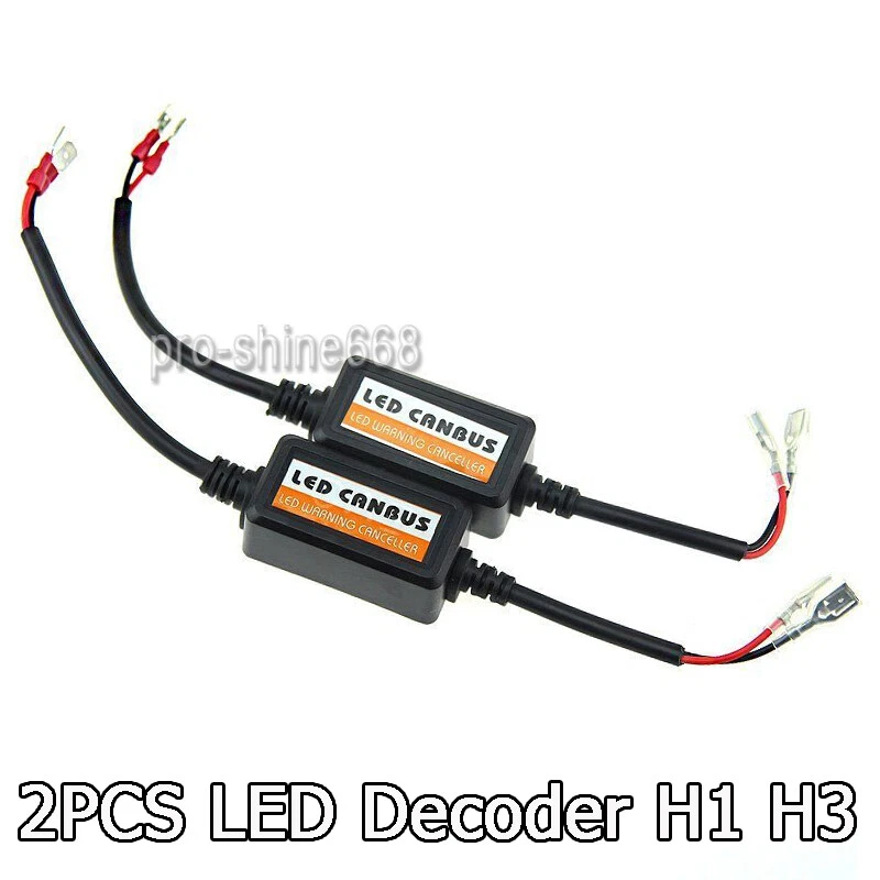 H1 H4 H7 9005 9006 9007 HB4 LED Headlight Anti Flicker Resistor Canceller Decode - Image 3 of 4