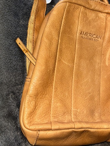American Leather Co. Denise Mini Backpack Black Genuine Leather Adjustable Strap - Picture 7 of 14