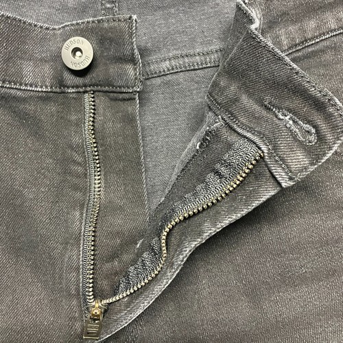 New HUDSON Jeans Mens 42 Black Denim Distressed Byron Slim Straight Zip Fly - Picture 8 of 8