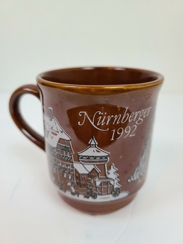 Tasse Albrecht Dürer Nürnberger 1992 Christkindles Markt Vertrieb Kossinger braun - Bild 2 von 7