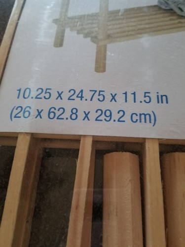 Essential Home ~ Wooden Stacking Shelves ~ Wood Frame ~ Stackable - Picture 3 of 6