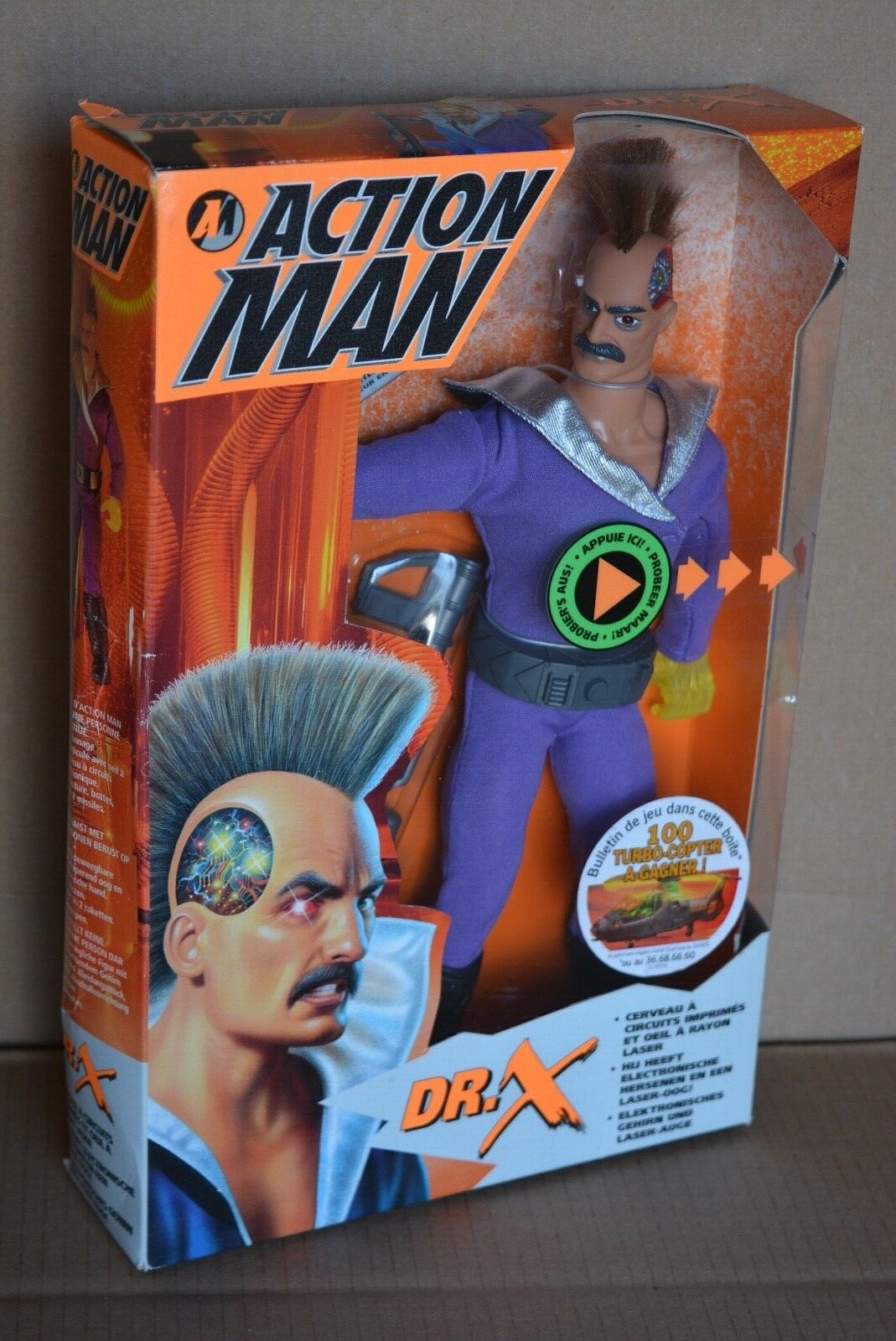 Action Man 1994 DOCTOR Dr X Light Up Brain Hasbro Boxed & Unused Action Man 1994 DOCTOR Dr X Light Up Brain Hasbro Boxed & Unused