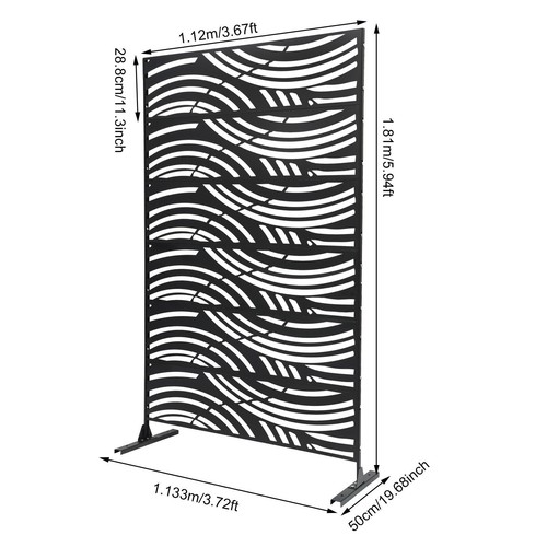 Outdoor Privacy Screen - Stylish Metal Fencing for Garden & Patio Decor - Picture 2 of 24