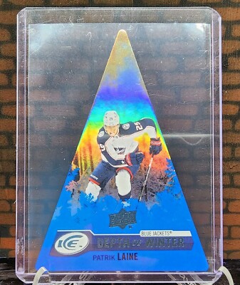 2023 UD  Ice Depth Of Winter Blue Frost Patrik Laine /25 Blue Jackets #DW-32
