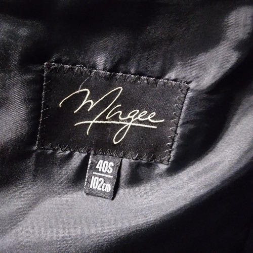 Magee "Prince Edward" Charcoal Grey & Black Wool Long Suit Jacket Short, Ex-Hire - Picture 26 of 43