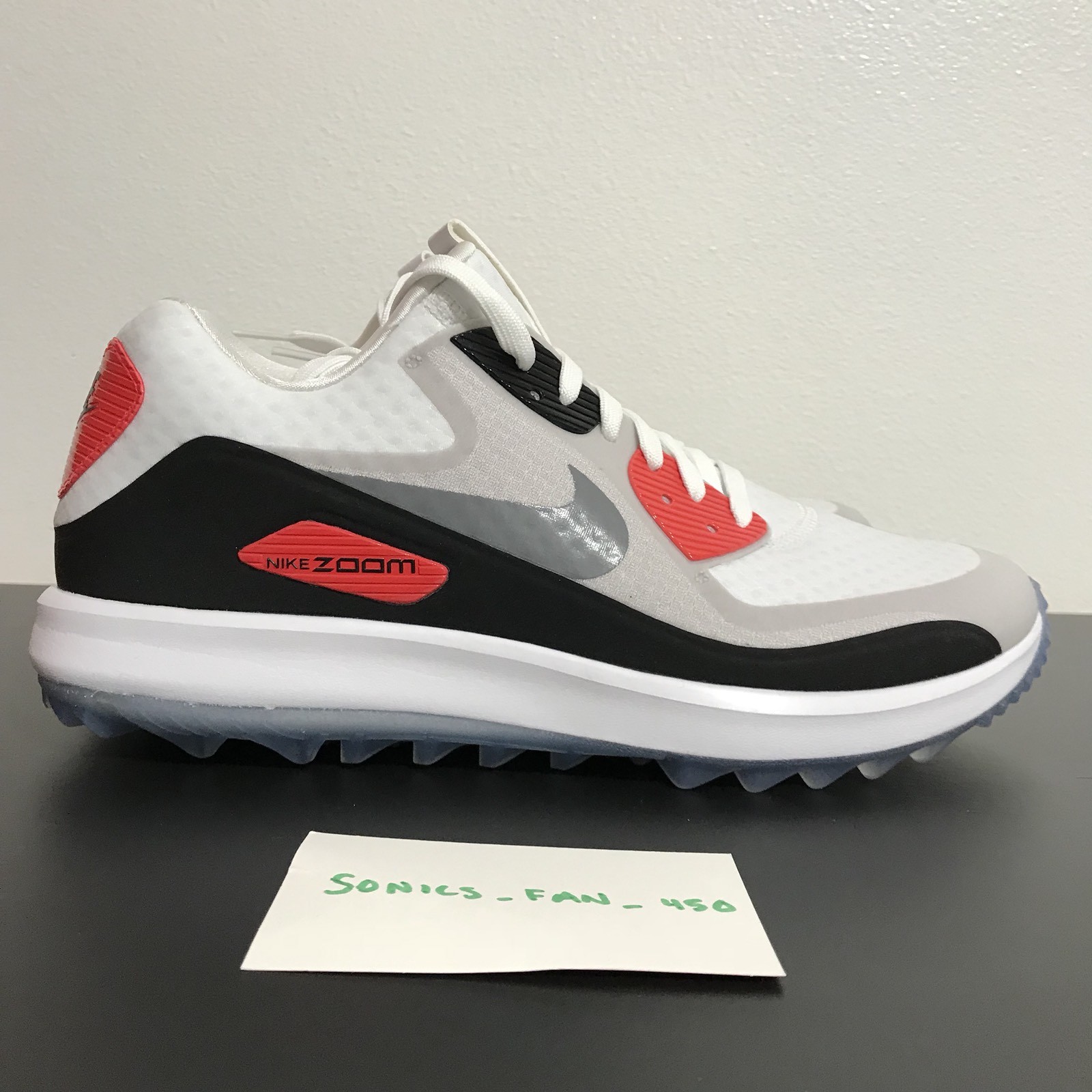 NIKE AIR ZOOM 90 IT GOLF SHOES SIZE 8 WHITE GREY 844569 101 RORY MCILROY AIRMAX Casual wild NIKE AIR ZOOM 90 IT GOLF SHOES SIZE 8 WHITE GREY 844569 101 RORY MCILROY AIRMAX Casual wild