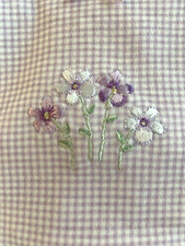 NWT Carter's Vintage Bunches of Love Purple Gingham Baby Bodysuit 3 Months