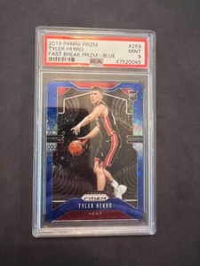 2019-20 Prizm Tyler Herro Rookie Fast Break Blue Prizm /175 PSA 9 - Heat