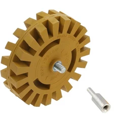 1PACK Car Decal Remover Rubber Pinstripe  Eraser Wheel Tool For Drill Removes