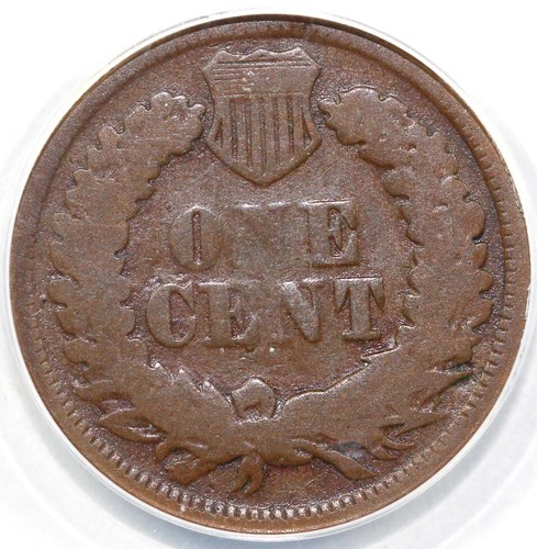 1869 1c Indian Head Cent ANACS Good 4 - Picture 2 of 5