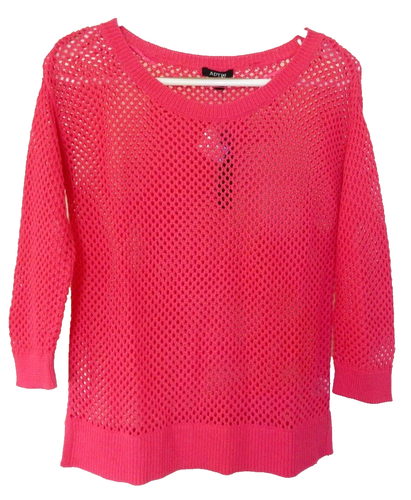 APT. 9 Dressy Mesh Sweater Topper-XS, magenta - Bild 2 von 13