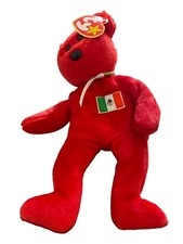 Ty 4299 Beanie Baby Osito Bear Dob 1999 Feb 5th Red Teddy Bear