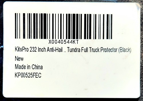 NEW/SEALED Full Truck Anti-Hail Protector Cover Black Thickened KitsPro 232 In - Picture 2 of 2
