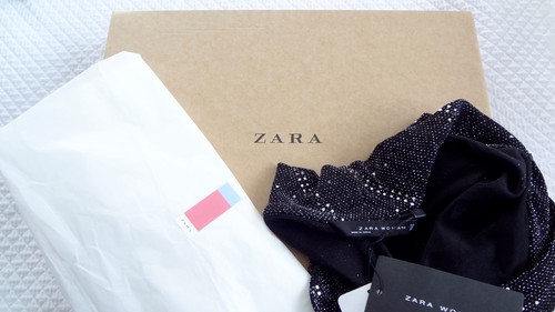 Women Dress ZARA Halter Dress BEAUTIFUL Black + Sparkling Dots NWT S.E. Edition - Picture 2 of 10