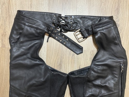 Tapas de cuero forradas Harley-Davidson DELUXE 98091-06VS talla grande cortas - Imagen 10 de 20