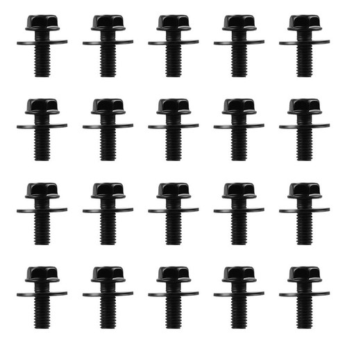 Tornillos de perno de carrocería de coche sujetador M6-1,0x 16 mm de largo - 10 mm hexagonal - 17 mm arandela universal - Imagen 4 de 12