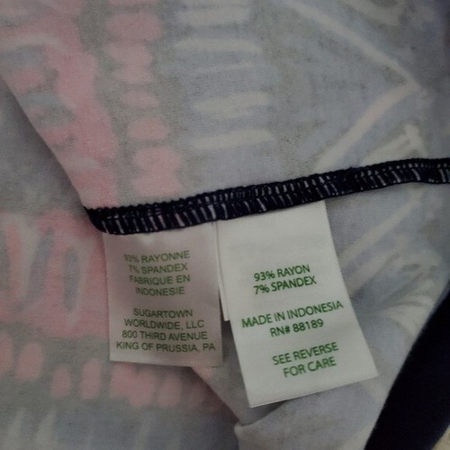 Lilly Pulitzer Sophie UPF 50 Ruffle High Tide Navy Via Amor Flamingo Dress szXS - Picture 5 of 12