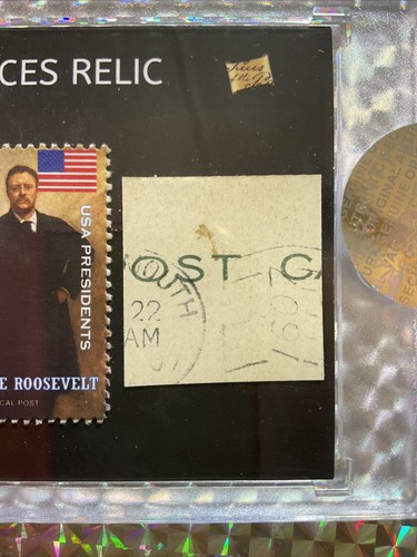 1/1 THEODORE ROOSEVELT 2$ BRIEFMARKE 1964 90 SILBER VIERTEL SIGNIERT POSTKARTE RELIQUIENBARREN - Bild 5 von 7