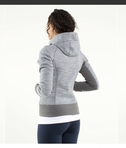 Lululemon Scuba Hoodie Commuter Denim schiefergrau durchgehender Reißverschluss Sweatjacke Gr. 8 - Bild 11 von 15