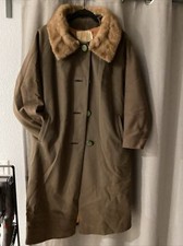 VTG 50  s-60  s Mink Fur Collar Wool Full length Car COAT USA Union Worth  s