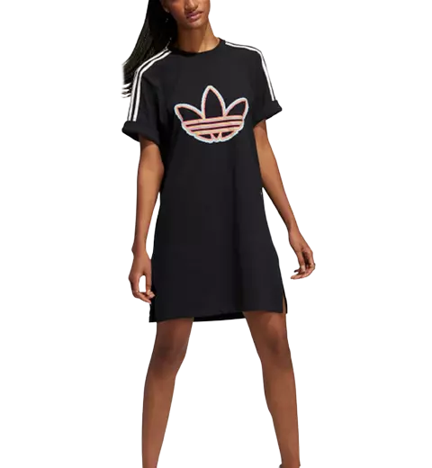 Adidas black t shirt dress top