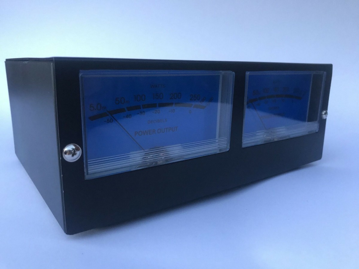 McIntosh Style Analog VU Meter Blue Studio HI FI RMS All