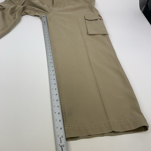 Polo Jeans Company Ralph Lauren pantaloni cargo uomo 40x32 marrone carpentiere cargo vintage - Foto 12 di 13