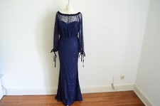 BADGLEY MISCHKA Luxus Kleid Abendkleid NEU mit Etikett! D34/US6 mit Spitze lang