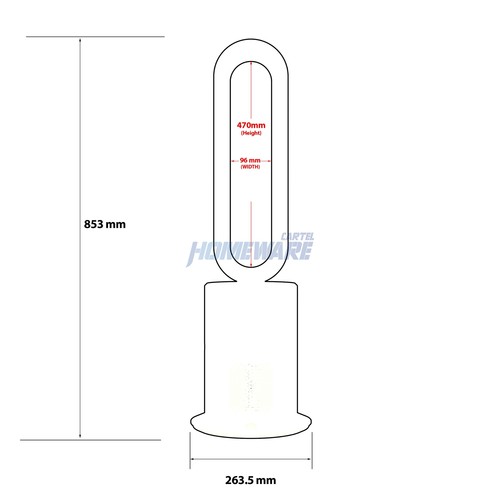 Floor Cool Warm Bladeless Fan Air Purification Remote Control 3in1 Timer 10Speed - Picture 11 of 11