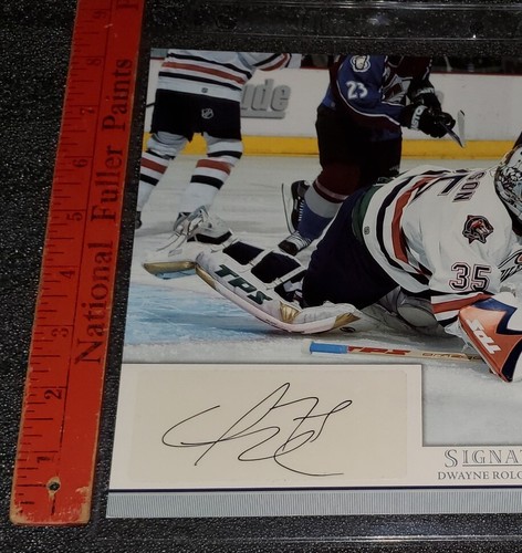 DWAYNE ROLOSON AUTOGRAPHED SIGNED 8X10 PHOTO 📸 NHL UD SIGNATURE PORTRAITS  - Picture 6 of 17