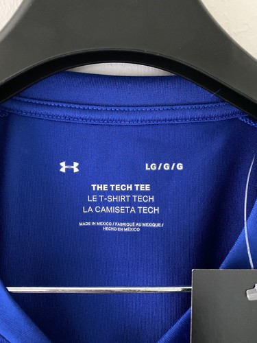 Under Armour Tech 2.0 Mens Large Royal Blue Short Sleeve T-Shirt - Picture 4 of 8