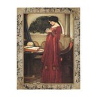 Lady By Waterhouse And Antique Flowers Two-Sided Velveteen Microfiber Blanket