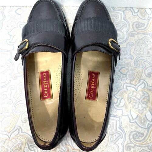 Mocassino COLE HAAN City Penny Kiltie Oxfords scarpa da uomo in pelle Cordovan taglia 12B - Foto 5 di 8