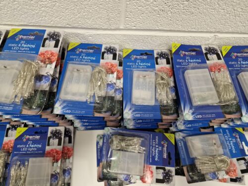 JOB LOT of 60 x 20/30 Static / Flashing Christmas LED Lights - CAR BOOT SALE - Picture 4 of 5