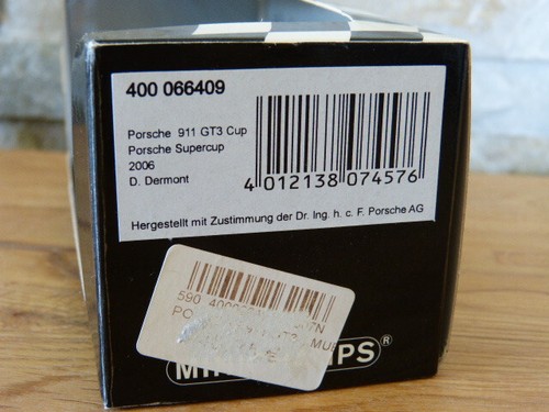 Porsche 911 997 GT3 Cup 2007 Dermont #9 Supercup Minichamps Modellino 1:43 - Foto 6 di 6