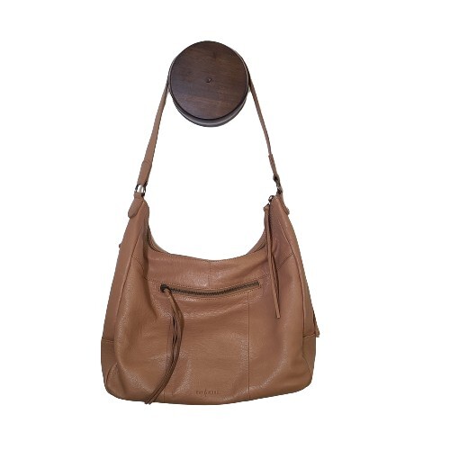 Day & Mood Genuine Leather Tan Woven Elin Hobo Shoulder Handbag Purse - Picture 2 of 21