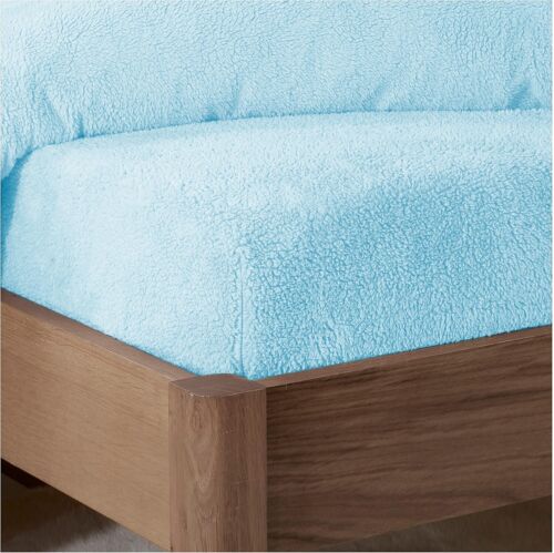 MIA EXTRA DEEP TEDDY FLEECE FITTED SHEET WARM COSY BEDDING SINGLE DOUBLE KING - Picture 41 of 69
