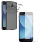 CUSTODIA COVER + PELLICOLA VETRO TEMPERATO Per SAMSUNG GALAXY J3 2017 CASE GLASS
