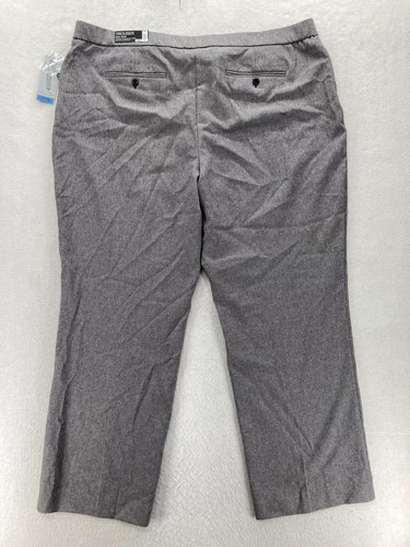 Apt. 9 Women's Plus 24W Gray Stretch Fabric Trouser Leg Dress Pants High Rise - Picture 12 of 12