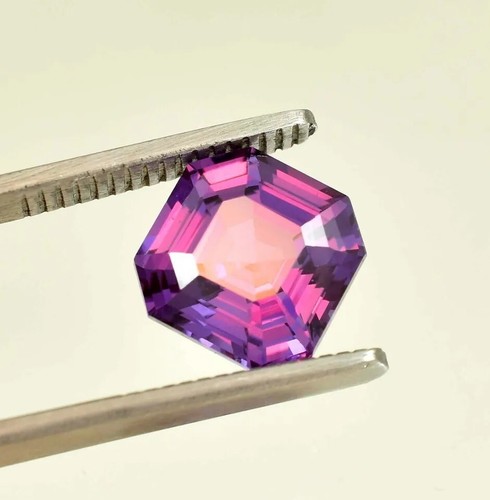 12.63 Ct Natural Asscher Cut GIE Certified Color Changing Alexandrite Loose Gems - Picture 3 of 5