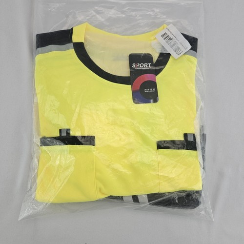 Sz M Men's Soccer Referee Uniform Short Sleeve Pro Referee Soccer Jersey -... - Picture 18 of 18
