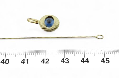 collana veneta cm.45 in oro giallo 18kt. con ciondolo occhio Allah - Foto 2 di 7