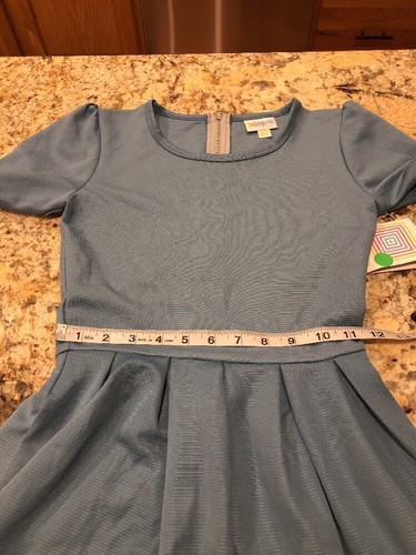 Nuevo vestido para mujer LuLaRoe Amelia con bolsillos azul liso talla: XXS NUEVO CON ETIQUETAS - Imagen 8 de 8