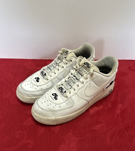 Nike Air Force 1 Double Air Added White Black Low Top Men's Size 8 - Picture 3 of 5