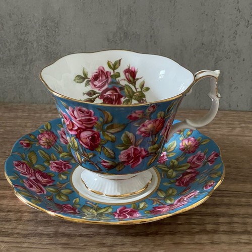 Royal Albert Harewood Floral Print Tea Cup Saucer Set Merrie England Bone China